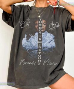Vintage Brandy & Monica T-Shirt, Vintage RnB Graphic Tee, 90s Retro Music T-Shirt, Washed Oversized Streetwear Top.
