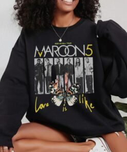Vintage Maroon 5 Shirt, Love Is Like Tour 2025 Tee, Maroon Five Concert Merch, Music Fan Gift