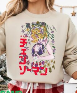 Chainsaw Man The Movie: Reze Arc Flower Dark Wash T-Shirt