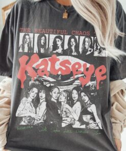Katseye Kpop The Beautiful Chaos Tour Graphic Shirt, Kpop Fan Gift Shirt, Kpop Music World Tour Shirt For Women 291025DN1