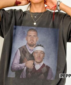 Nikola Jokic Aaron Gordon Basketball Vintage Shirt, Denver Step Bros Tee, Basketball Funny 90s Shirt