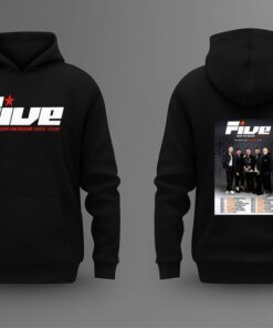 Five Boy 2025 Tour Hoodie, Glitter Print Concert Sweatshirt