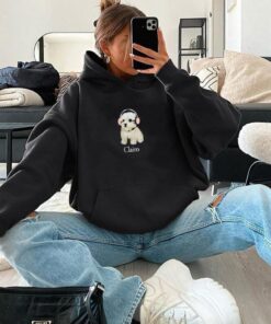 Y2k Dog Hoodie: Trendy Pup with Headphones, Fall Winter Clothing