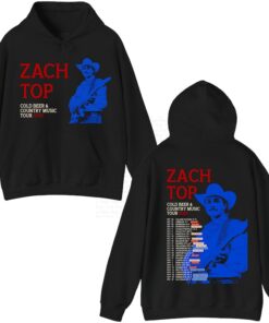 Zach Top Tour Hoodie : Cold Beer & Country Music Western Graphic Sweatshirt