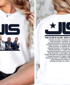 JLS The Club Is Alive 2025 Tour T Shirt Concert Front and Back Design Tee