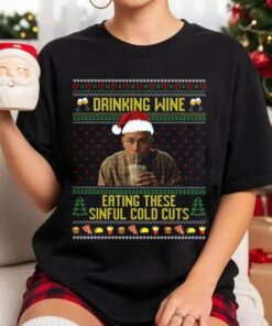 Charlie Hunnam Ed gein Christmas, Sinful Cold Cuts Ed Gein Movie Shirt, Ugly Xmas Hoodie, Casual Cotton Tshirt