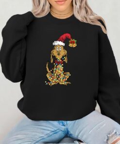 Whimsical Christmas Tree Sweatshirt, With Dog Max Whoville Tree Shirt, Whimsical Green Star, Trendy Shirt