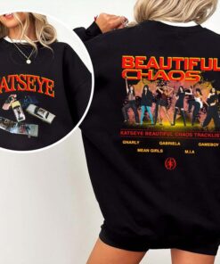 Vintage Katseye Beautiful Chaos Tracklist Sweatshirt, Kpop Katseye Shirt, Katseye Gnarly Shirt, Katseye Tour Shirt