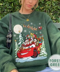 Mouse & Friends Christmas Sweatshirts, Disney Pixar Holiday Tee, McQueen Xmas shirt, Toddler Christmas Shirt, Family Matching Disney Holiday
