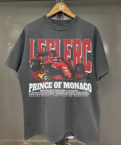 Vintage Charles Leclerc Prince of Monaco Shirt, Ferrari F1 Retro T-Shirt, Formula 1 Leclerc 16 T-shirt, Monaco GP Fan Gift