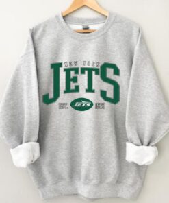 Vintage New York Jets Sweatshirt, NFL Football Crewneck