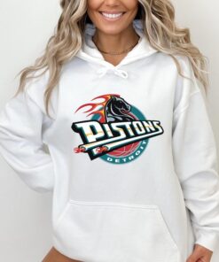 Detroit Basketball Sweatshirt, Vintage Pistons Retro Horse Logo Crewneck, 90s NBA Style Fan Gift