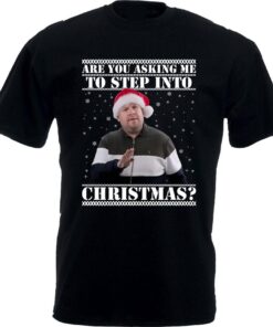 Step Into Christmas Smithy & Nessa T-Shirt Funny Gavin and Stacey Xmas Tee Vintage 90s Meme Top Secret Santa Gift Unisex Kids Adults Tops