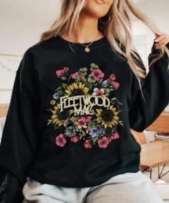 Fleetwood Mac Floral Sweatshirt: Stevie Nicks Vintage Rock Band Crewneck