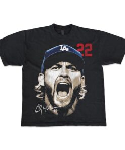 Clayton Kershaw Dodgers Hall of Fame Baseball Vintage Look Oversized Boxy T Shirt Bootleg Washed World Series 2025 Shirt