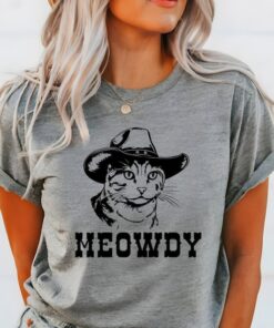 Meowdy Partner Shirt, Funny Shirts for Women, Funny Cat Shirt, Cowboy Cat Shirt, Western, Funny Tshirt, Cat Lover Gift, Cat Shirt Funny