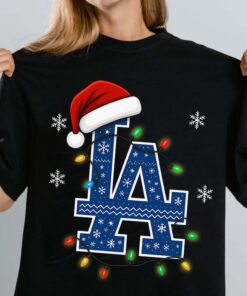 Christmas Light Blub LA Baseball Champs Shirt, Adult and Youth Xmas Shirt, World Series 2025 Shirts, Baseball Christmas Tee, Family Xmas