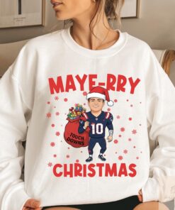 Drake Maye New England Christmas Shirt, Patriots Unisex XMAS Gift, Xmas New England Football Shirt