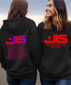 JLS The Club Is Alive 2025 Tour Hoodie, Concert Front and Back Design Jumper Tee, JLS Boy Band UK Tour Sweatshirt, Pop Fan Pullover Top