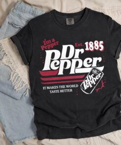 Dr. Pepper Retro Pop Makes The World Taste Better, Vintage Soda Lover Tee, Funny Beverage Gift for Women