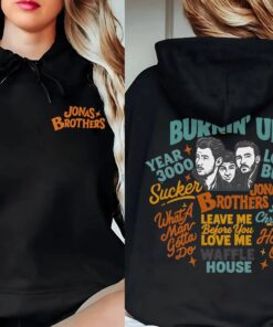Jobros Hoodie, Jonas Bros 20th Annivesary Tour 2025 Sweatshirt, Vintage Concert Merch Gift for Music Fans, Unisex JB Concert Shirt