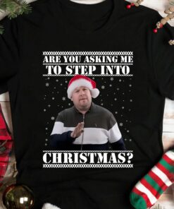 Step Into Christmas Smithy & Nessa T-Shirt, Funny Gavin and Stacey Xmas Tee, Vintage 90s Meme Top, Secret Santa Gift