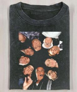 Sopranos Cast Group Shirt, Vintage Mafia Crew Graphic Tee, Retro TV Show T-shirt