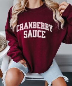 Cranberry Thanksgiving Unisex Sweatshirt, Family & Friendsgiving Dinner Celebration, Cranberry Sauce Shirt, Foodie Trending Hoodie