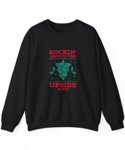 Rockin' Around the Upside Down Sweatshirt, Stranger Things Christmas Tee, Funny Christmas Hoodie Gift, Joyful Holiday Season