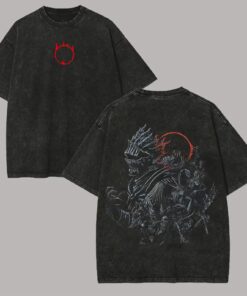 Vintage Wash Souls T-Shirt, Soulsborne Inspired Shirt, Video Game Aesthetic Tee, Metal Style Gift for Him