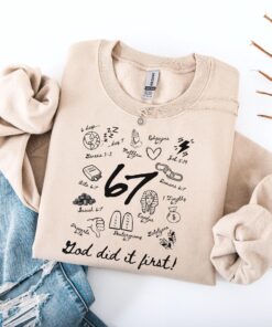 Christian 6 7 Meme Shirt, Six Seven Sweatshirt, 67 Bible Verse Sweater, Scripture Tee, Kids Teens Funny 67 Hoodie, TikTok Trend, Trendy Teen Top