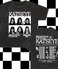 Katseye The Beautiful Chaos Tour Mineral Washed Shirt, Katseye World Tour 2025 in US Mineral Washed Shirt, Katseye Gnarly, Gabriela