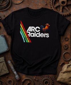 ARC Raiders Inspired Retro Rooster Tee, Vintage Gamer Shirt