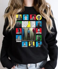 Dispatch Game Characters Sweatshirt, Color Block Cartoon Graphic Kpop Fan Gift