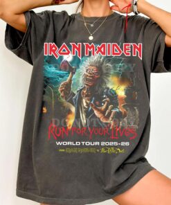 Iron Maiden Tour 2025-26 T-Shirt, Run for Your Lives Tour 2025 Tee