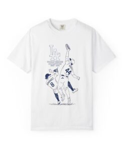 LA Pages and Hernandez Catch 2025 World Series Champion Team Art T-Shirt