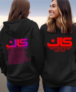 JLS The Club Is Alive 2025 Tour Hoodie, Concert Front and Back Design Jumper Tee, JLS Boy Band UK Tour Sweatshirt, Pop Fan Pullover Top