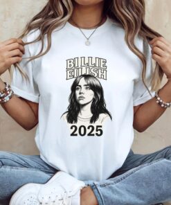 Billie Eilish Tour Shirt, Retro Concert Minimal Black & White Design for Music Lovers T-Shirt