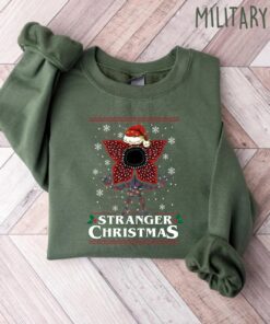 Stranger Christmas Sweatshirt, Merry Upside Down Xmas Jumper, Retro 80s Hoodie, Funny Holiday T-Shirt, Sci-Fi Christmas Things Fans Top