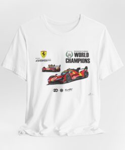 This Ferrari 499P WEC World Champions 2025 T-Shirt, Motorsport Graphic Tee