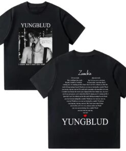 Yungblud & Zombie Shirt, Vintage Washed Unisex Tee, Yungblud T-Shirt, Mineral Wash Top