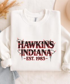 Hawkins Indiana Sweatshirt, Retro 1983 Graphic Pullover, Vintage Town Inspired Shirt