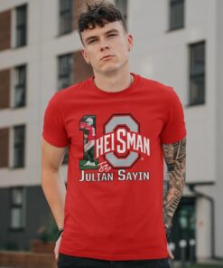 Julian Sayin Heisman OSU 2025 T-Shirt, Ohio State Football Graphic Tee, Buckeyes Quarterback Sweatshirt