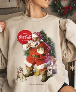 Vintage Coca Cola Santa Christmas Sweatshirt, Christmas Coke Lover, Coke Santa Shirt