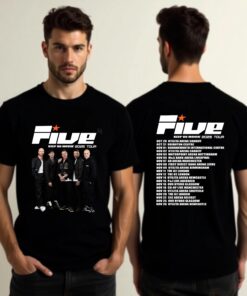 FIVE BOY Band T-Shirt Keep On Moving Concert Venue & Dates Printed Tee Hard Rock Tour Gift Unisex Tee