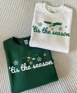 Philadelphia Christmas T-Shirt, Sweatshirt or Hoodie, ‘Tis The Season Football Tee, Santa Bird Gang Holiday Shirt, Philly Game Day Festive Top