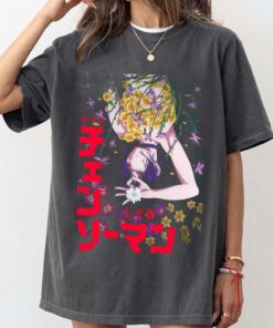 Chainsaw Man The Movie Tee, Reze Arc Flower Dark Wash T-Shirt