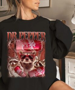 Cool Raccoon Dr Pepper Shirt, Vintage Three Raccoons Dr Pepper T-Shirt, Retro Dr Pepper Bootleg Sweatshirt
