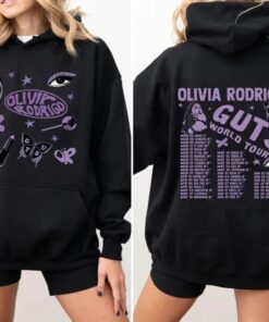 Two-sided Olivia Rodrigo Guts Tour 2024 Hoodie, The Guts World Tour 2024 Sweatshirt, Olivia Rodrigo T-Shirt