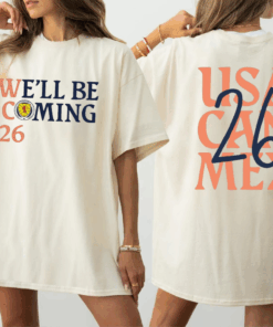 We'll be coming 26 Football Lover Front and back T-Shirt, Unisex Sports Tee, Soccer Fan Gift, Game Day Top